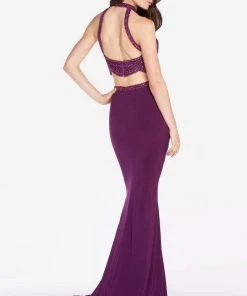 Alyce Paris - 60014 Two-Piece Ornate High Halter Mermaid Gown