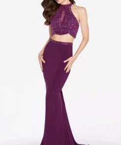 Alyce Paris - 60014 Two-Piece Ornate High Halter Mermaid Gown