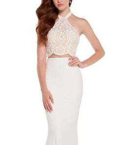 Formal Gowns Alyce Paris - 60021 Two Piece Embroidered Halter Dress 8 Formal Gowns Alyce Paris - 60021 Two Piece Embroidered Halter Dress