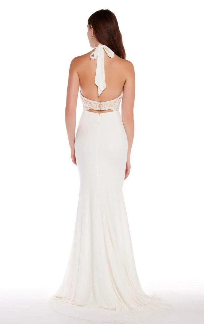 Formal Gowns Alyce Paris - 60021 Two Piece Embroidered Halter Dress 4 Formal Gowns Alyce Paris - 60021 Two Piece Embroidered Halter Dress