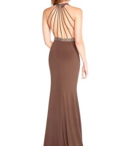 Alyce Paris - 60024 Floral Beaded Illusion High Halter Mermaid Gown