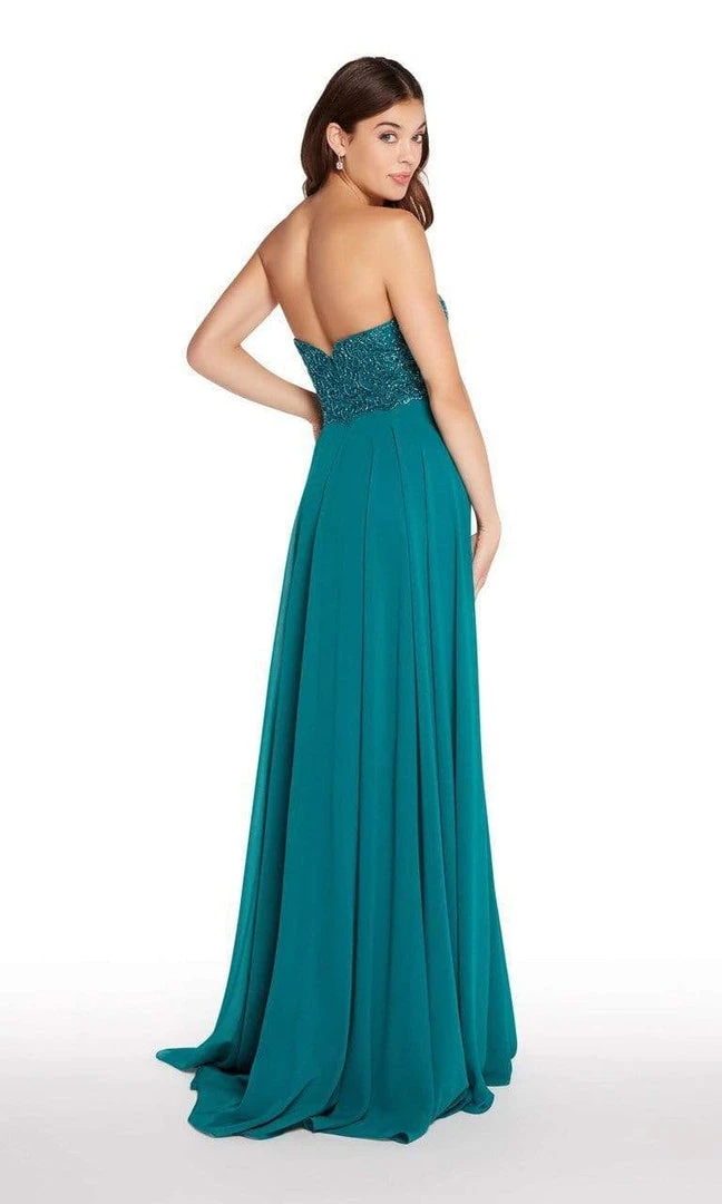 Formal Gowns Alyce Paris - 60049 Adorned Sweetheart Chiffon A-Line Gown 5 Formal Gowns Alyce Paris - 60049 Adorned Sweetheart Chiffon A-Line Gown