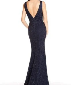 Formal Gowns Alyce Paris - 60156 Deep V-Neck Diamond Lace Sheath Gown