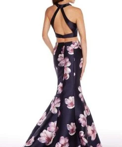 Formal Gowns Alyce Paris - 60178 Two-Piece Floral Print Mikado Mermaid Gown