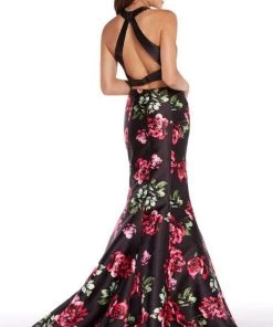 Formal Gowns Alyce Paris - 60178 Two-Piece Floral Print Mikado Mermaid Gown