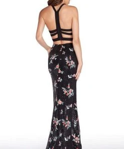 Alyce Paris - 60186 Halter Neck Two-Piece Sheath Gown