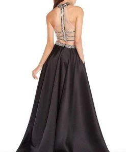 Alyce Paris - 60195 Beaded High Halter Neck Two-Piece Ballgown Formal Gowns