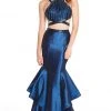 Alyce Paris - 60219 Beaded Halter Neck Two-Piece Mermaid Gown
