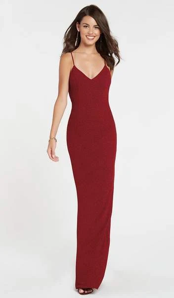 Alyce Paris - 60292 V-Neck Spaghetti Strap Shimmer Jersey Evening Dress - 1 Pc Wine In Size 2, 1 Pc Black In Size 8 Available Formal Gowns 3 Alyce Paris - 60292 V-Neck Spaghetti Strap Shimmer Jersey Evening Dress - 1 Pc Wine In Size 2, 1 Pc Black In Size 8 Available Formal Gowns