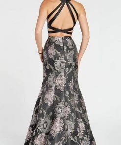 Formal Gowns Alyce Paris - 60335 Two Piece High Halter Jacquard Mermaid Dress 7 Formal Gowns Alyce Paris - 60335 Two Piece High Halter Jacquard Mermaid Dress