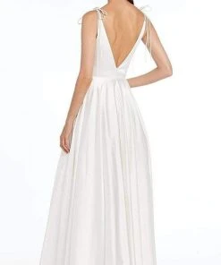 Alyce Paris - 60505 Fitted V-Neck Pleated A-Line Evening Gown Formal Gowns 5 Alyce Paris - 60505 Fitted V-Neck Pleated A-Line Evening Gown Formal Gowns