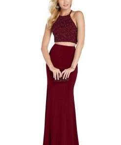 Alyce Paris - 60544 Two-Piece Beaded Halter Bodice Long Gown