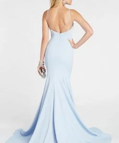 Alyce Paris - 60551 Halter Fitted Glitter Jersey Mermaid Evening Dress Formal Gowns