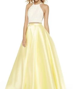 Formal Gowns Alyce Paris - 60614 Two Piece Strappy Back Ballgown