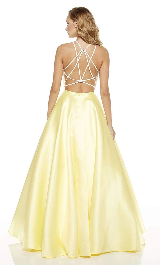 Formal Gowns Alyce Paris - 60614 Two Piece Strappy Back Ballgown 4 Formal Gowns Alyce Paris - 60614 Two Piece Strappy Back Ballgown