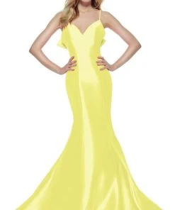 Formal Gowns Alyce Paris - 60705 V-Neck Mermaid Dress With Bow 10 Formal Gowns Alyce Paris - 60705 V-Neck Mermaid Dress With Bow