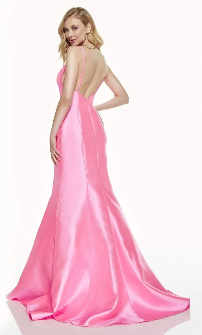 Formal Gowns Alyce Paris - 60705 V-Neck Mermaid Dress With Bow 5 Formal Gowns Alyce Paris - 60705 V-Neck Mermaid Dress With Bow