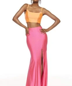 Alyce Paris - 60829 Two-Piece Crisscross Strappy Back Long Dress 9 Alyce Paris - 60829 Two-Piece Crisscross Strappy Back Long Dress