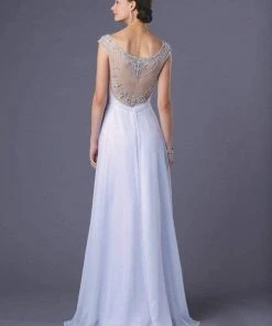 Formal Gowns Alyce Paris 6181 Bejeweled Strapless Scoop Neck Long Chiffon Dress 1Pc White In Size 6 Available 5 Formal Gowns Alyce Paris 6181 Bejeweled Strapless Scoop Neck Long Chiffon Dress 1Pc White In Size 6 Available