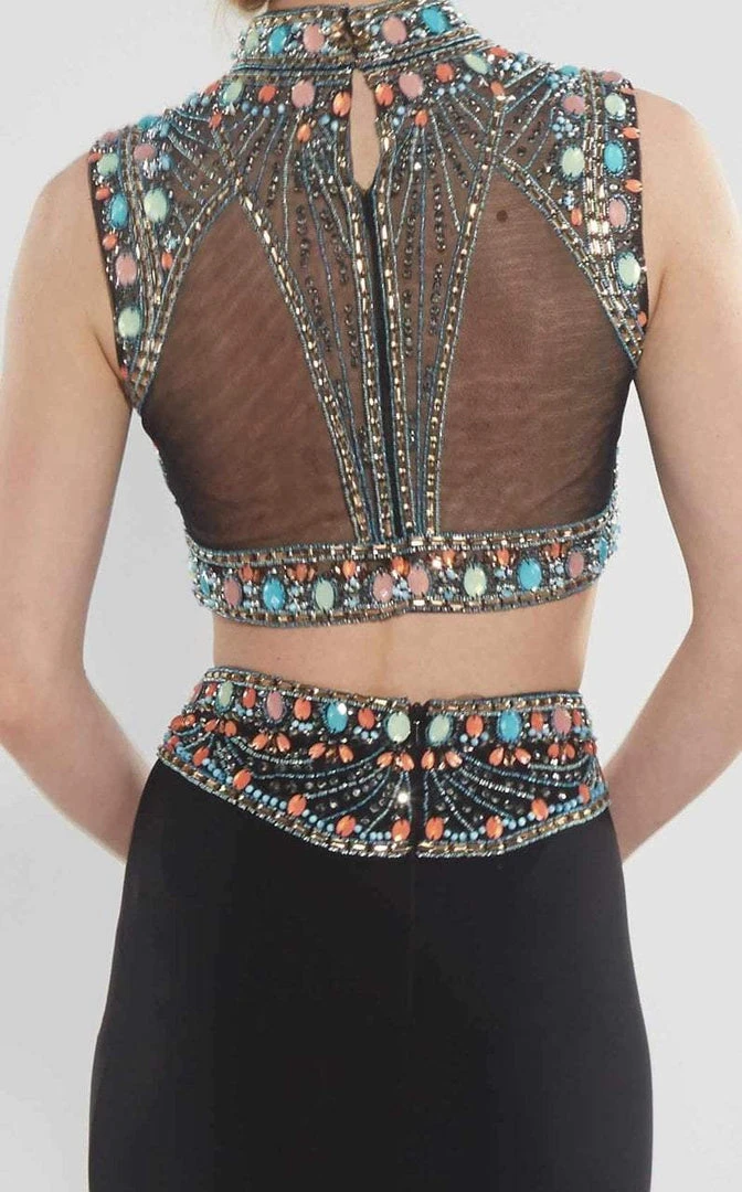 Formal Gowns Alyce Paris - 6372 Two Piece Dress In Black Multi-Color 6 Formal Gowns Alyce Paris - 6372 Two Piece Dress In Black Multi-Color