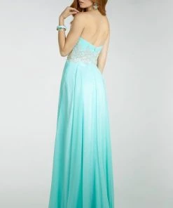 Alyce Paris - 6519 Prom Dress In Seabreeze Silver Formal Gowns