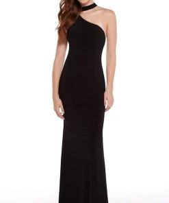 Alyce Paris Asymmetric Jersey Sheath Dress 59998 Formal Gowns