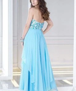 Formal Gowns Alyce Paris - B'Dazzle - 35678 Dress In Sky Blue Nude