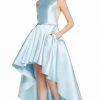 Alyce Paris Bateau Fitted High Low Dress 60114 Formal Gowns