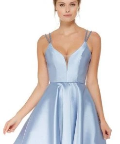 Alyce Paris Beaded Straps Fit And Flare Cocktail Dress 3769 - 1 Pc Diamond White In Size 6 Available Cocktail Dresses