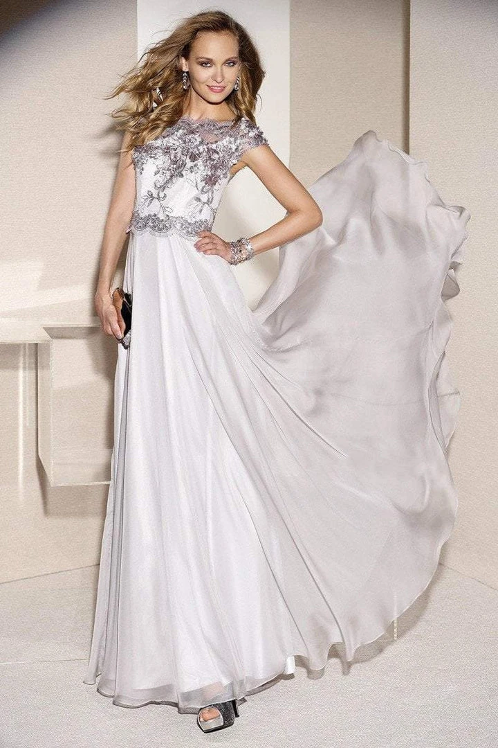 Formal Gowns Alyce Paris Bedazzled A-line Dress In Silver 29654 3 Formal Gowns Alyce Paris Bedazzled A-line Dress In Silver 29654