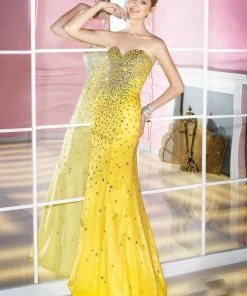 Formal Gowns Alyce Paris - Bedazzled Strapless Sweetheart Long Mermaid Dress 6205