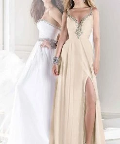 Alyce Paris Bedazzled Sweetheart A-line Gown In Sand 35672