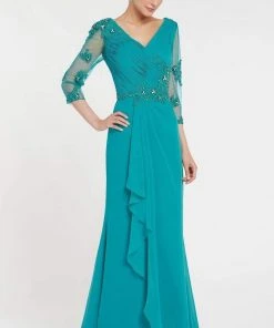 Alyce Paris - Black Label - 29681 Ornate Draped Sheath Gown Formal Gowns