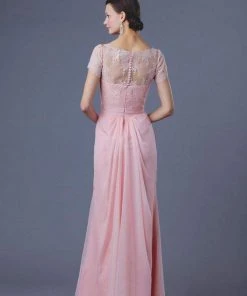 Alyce Paris - Black Label - 29687 Cap Sleeve Floral Drape Gown 12 Alyce Paris - Black Label - 29687 Cap Sleeve Floral Drape Gown