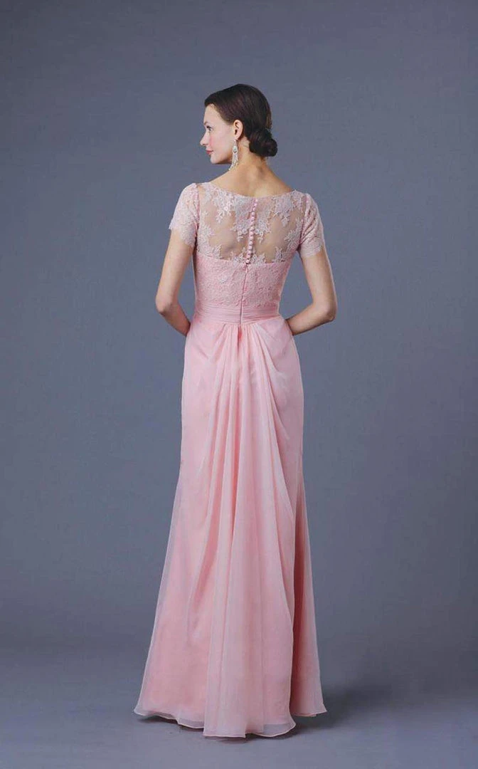 Alyce Paris - Black Label - 29687 Cap Sleeve Floral Drape Gown 7 Alyce Paris - Black Label - 29687 Cap Sleeve Floral Drape Gown