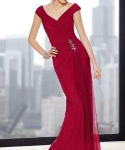 Alyce Paris - Black Label - 29709 Brooch Accented Sheath Gown Formal Gowns