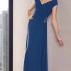 Alyce Paris - Cap Sleeve V-Neck Ruched A-Line Gown 29700 - 1 Pc. Midnight In Size 14 Available 1 Alyce Paris - Cap Sleeve V-Neck Ruched A-Line Gown 29700 - 1 Pc. Midnight In Size 14 Available