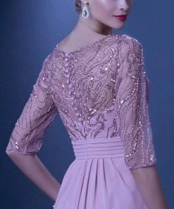 Alyce Paris Embellished Quarter Length Sleeve Sheath Dress 29771 Formal Gowns 5 Alyce Paris Embellished Quarter Length Sleeve Sheath Dress 29771 Formal Gowns