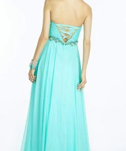 Alyce Paris - Jeweled Strapless Ruched Sweetheart A-Line Dress 35811 - 1 Pc Lavender In Size 00 Available Formal Gowns