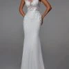Alyce Paris - Lace Deep V-Neck Bridal Gown 7026 - 1 Pc Diamond White In Size 18 Available Formal Gowns 1 Alyce Paris - Lace Deep V-Neck Bridal Gown 7026 - 1 Pc Diamond White In Size 18 Available Formal Gowns