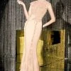 Alyce Paris Lace High Neck Trumpet Gown In Pink Champagne 29662 Formal Gowns