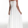 Alyce Paris - Laced Straight-Across Bridal Gown 7018 - 1 Pc Diamond White In Size 0 Available Formal Gowns