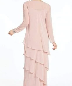 Formal Gowns Alyce Paris - Long Sleeve Cowl Neck Tiered Sheath Gown 27298 - 1 Pc Midnight Blue In Size 12 Available