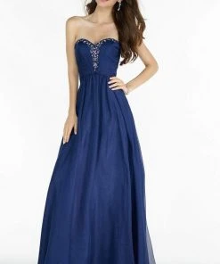 Alyce Paris - Prom Collection - 8022 Long Chiffon Prom Dress With Ruched Bodice Formal Gowns
