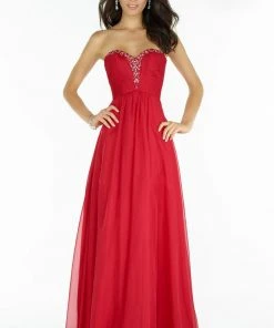 Alyce Paris - Prom Collection - 8022 Long Chiffon Prom Dress With Ruched Bodice Formal Gowns
