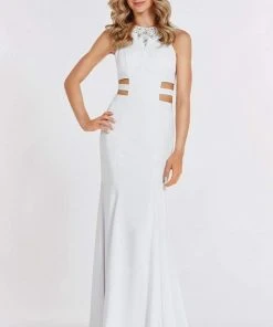 Alyce Paris - Prom Collection - Long Trumpet Gown With Side Cut Outs 8006 Formal Gowns