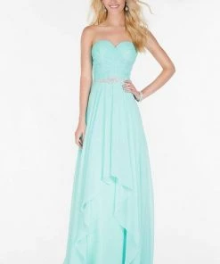 Alyce Paris - Prom Collection - Strapless Chiffon Dress With Beaded Waist 6676 9 Alyce Paris - Prom Collection - Strapless Chiffon Dress With Beaded Waist 6676