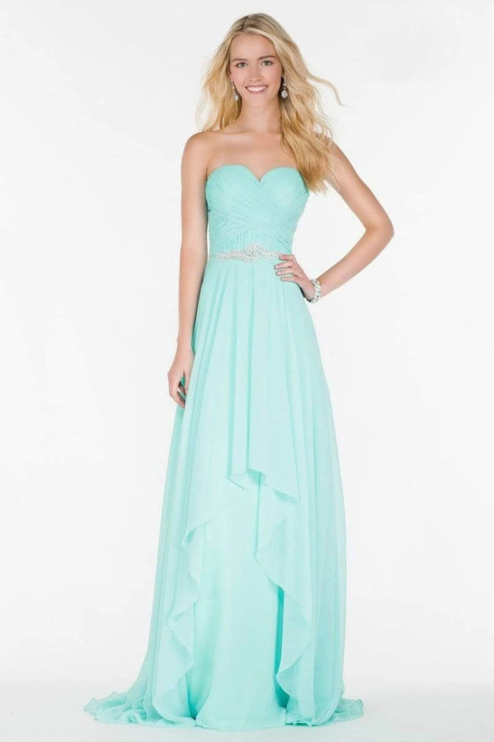 Alyce Paris - Prom Collection - Strapless Chiffon Dress With Beaded Waist 6676 5 Alyce Paris - Prom Collection - Strapless Chiffon Dress With Beaded Waist 6676