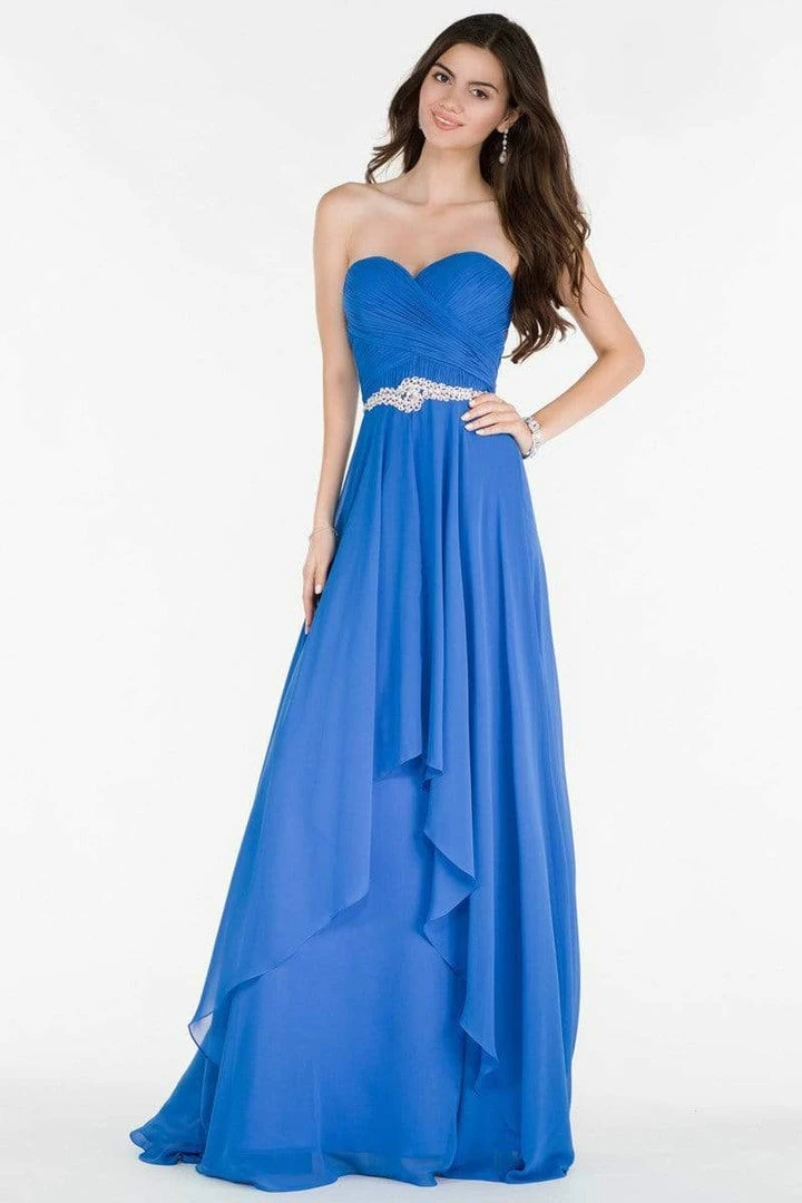 Alyce Paris - Prom Collection - Strapless Chiffon Dress With Beaded Waist 6676 4 Alyce Paris - Prom Collection - Strapless Chiffon Dress With Beaded Waist 6676