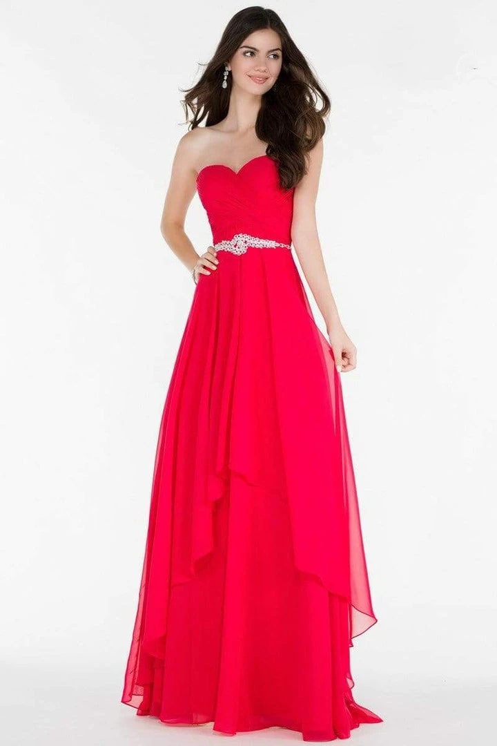 Alyce Paris - Prom Collection - Strapless Chiffon Dress With Beaded Waist 6676 7 Alyce Paris - Prom Collection - Strapless Chiffon Dress With Beaded Waist 6676